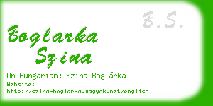 boglarka szina business card