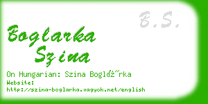 boglarka szina business card